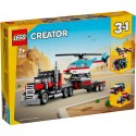 LEGO CREATOR 31146 Ciężarówka z platformą i helikopterem 3w1