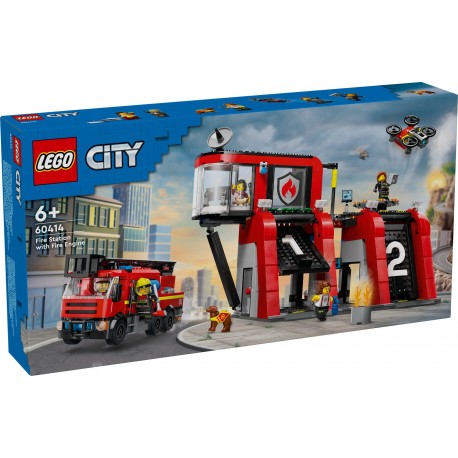 LEGO CITY 60414 Remiza strażacka z wozem strażackim