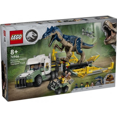 LEGO JURASSIC WORLD 76966 Dinomisje: ciężarówka do transportu allozaura