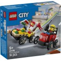 LEGO CITY 60458 Zestaw wyścigówek: pizza kontra wóz strażacki