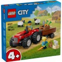 LEGO CITY 60461 Czerwony traktor z przyczepą i owcą
