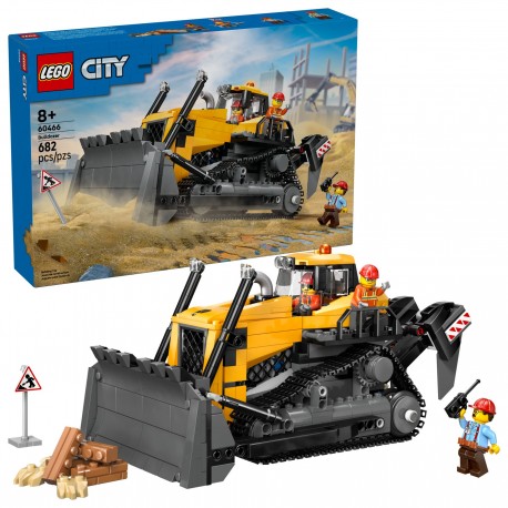 LEGO CITY 60466 Żółty buldożer z ładowarką