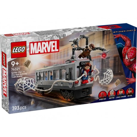 LEGO SUPER HEROES MARVEL 76321 Spider-Man kontra Doc Ock — scena w metrze