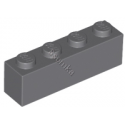 KLOCEK LEGO BRICK 1X4 DARK BLUISH GRAY - 3010