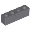KLOCEK LEGO BRICK 1X4 DARK BLUISH GRAY - 3010