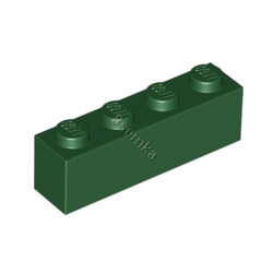 KLOCEK LEGO BRICK 1X4 DARK GREEN - 3010