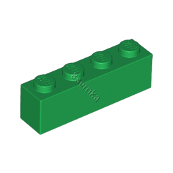KLOCEK LEGO BRICK 1X4 GREEN - 3010