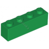 KLOCEK LEGO BRICK 1X4 GREEN - 3010