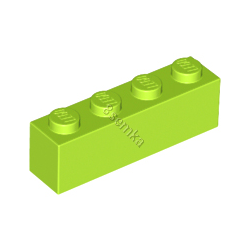 KLOCEK LEGO BRICK 1X4 LIME - 3010