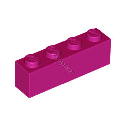 KLOCEK LEGO BRICK 1X4 MAGENTA - 3010