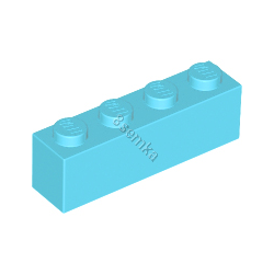 KLOCEK LEGO BRICK 1X4 MEDIUM AZURE - 3010