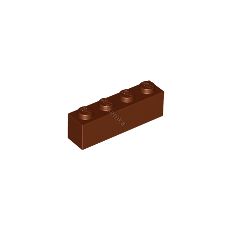 KLOCEK LEGO BRICK 1X4 REDDISH BROWN - 3010