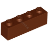 KLOCEK LEGO BRICK 1X4 REDDISH BROWN - 3010