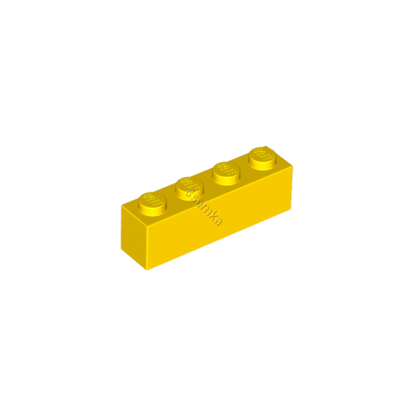 KLOCEK LEGO BRICK 1X4 YELLOW - 3010