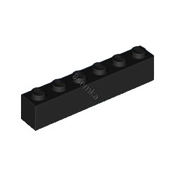 KLOCEK LEGO BRICK 1X6 BLACK - 3009