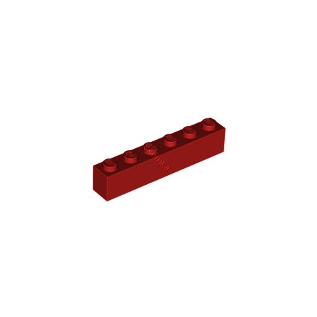 KLOCEK LEGO BRICK 1X6 DARK RED - 3009