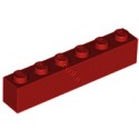 KLOCEK LEGO BRICK 1X6 DARK RED - 3009