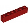 KLOCEK LEGO BRICK 1X6 DARK RED - 3009