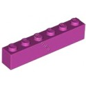 KLOCEK LEGO BRICK 1X6 MAGENTA - 3009
