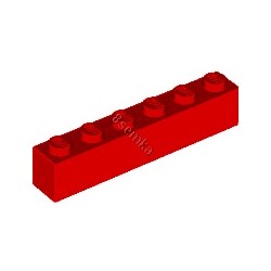 KLOCEK LEGO BRICK 1X6 RED - 3009