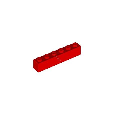 KLOCEK LEGO BRICK 1X6 RED - 3009