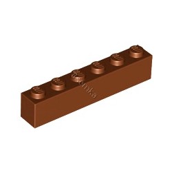 KLOCEK LEGO BRICK 1X6 REDDISH BROWN - 3009