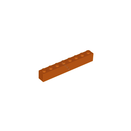 KLOCEK LEGO BRICK 1X8 DARK ORANGE - 3008