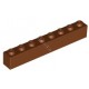 KLOCEK LEGO BRICK 1X8 REDDISH BROWN - 3008