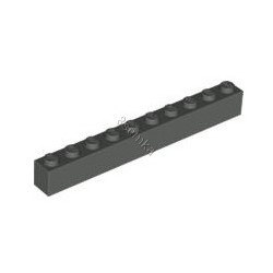 KLOCEK LEGO BRICK 1X10 DARK BLUISH GRAY - 6111