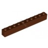 KLOCEK LEGO BRICK 1X10 REDDISH BROWN - 6111