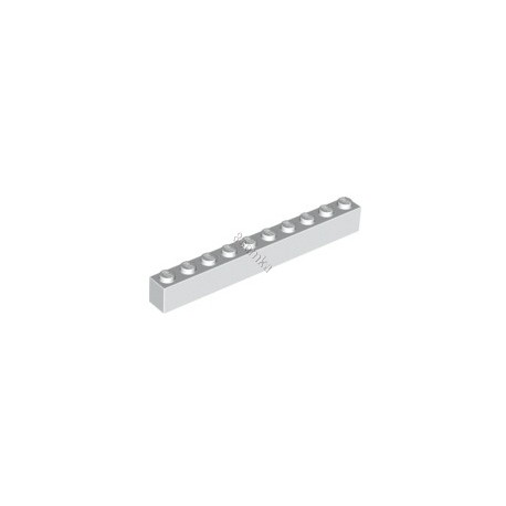 KLOCEK LEGO BRICK 1X10 WHITE - 6111