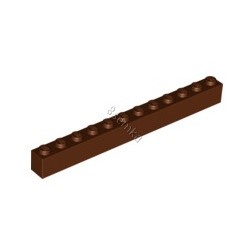 KLOCEK LEGO BRICK 1X12 REDDISH BROWN - 6112