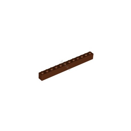 KLOCEK LEGO BRICK 1X12 REDDISH BROWN - 6112