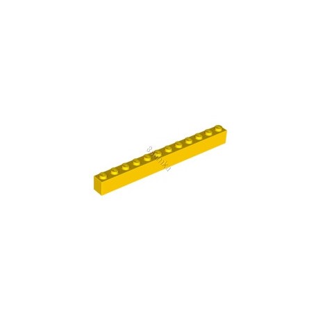 KLOCEK LEGO BRICK 1X12 YELLOW - 6112