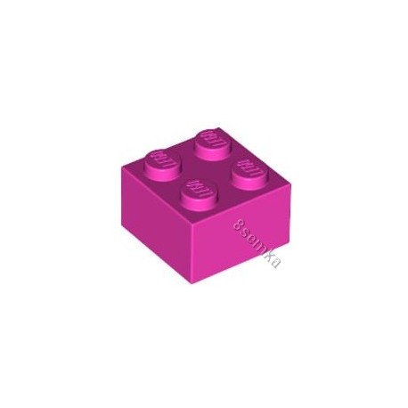 KLOCEK LEGO BRICK 2X2 DARK PINK - 3003