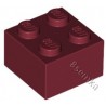 KLOCEK LEGO BRICK 2X2 DARK RED - 3003