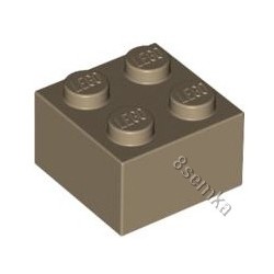KLOCEK LEGO BRICK 2X2 DARK TAN - 3003