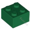 KLOCEK LEGO BRICK 2X2 GREEN - 3003