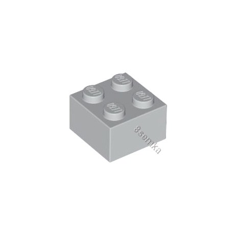 KLOCEK LEGO BRICK 2X2 LIGHT BLUISH GRAY - 3003