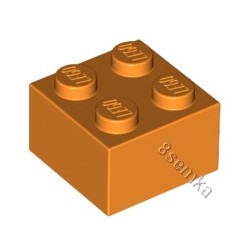 KLOCEK LEGO BRICK 2X2 ORANGE - 3003