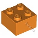 KLOCEK LEGO BRICK 2X2 ORANGE - 3003