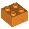 KLOCEK LEGO BRICK 2X2 ORANGE - 3003