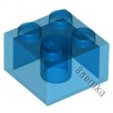 KLOCEK LEGO BRICK 2X2 TRANSPARENT DARK BLUE - 3003