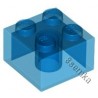 KLOCEK LEGO BRICK 2X2 TRANSPARENT DARK BLUE - 3003