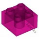 KLOCEK LEGO BRICK 2X2 TRANSPARENT DARK PINK - 3003