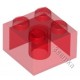 KLOCEK LEGO BRICK 2X2 TRANSPARENT RED - 3003