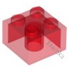 KLOCEK LEGO BRICK 2X2 TRANSPARENT RED - 3003