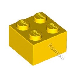 KLOCEK LEGO BRICK 2X2 YELLOW - 3003