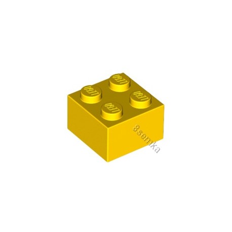 KLOCEK LEGO BRICK 2X2 YELLOW - 3003