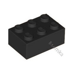 KLOCEK LEGO BRICK 2X3 BLACK - 3002